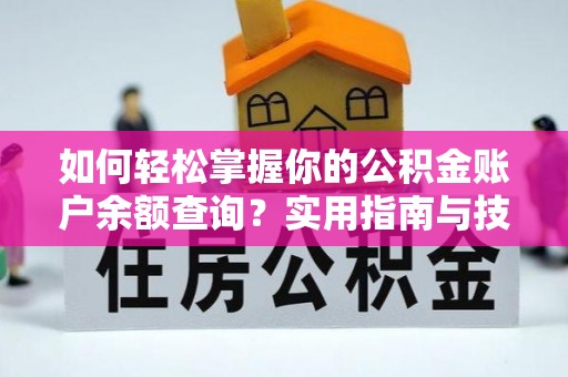 玉龙如何轻松掌握你的公积金账户余额查询？实用指南与技巧