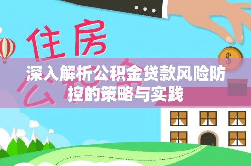 玉龙深入解析公积金贷款风险防控的策略与实践