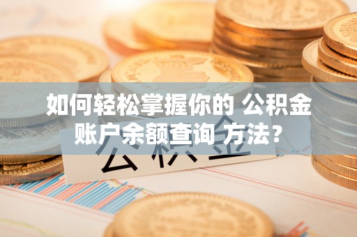 玉龙如何轻松掌握你的 公积金账户余额查询 方法？