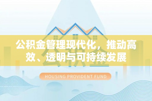 玉龙公积金管理现代化，推动高效、透明与可持续发展