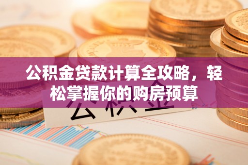 玉龙公积金贷款计算全攻略，轻松掌握你的购房预算