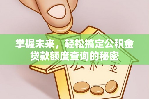 玉龙掌握未来，轻松搞定公积金贷款额度查询的秘密