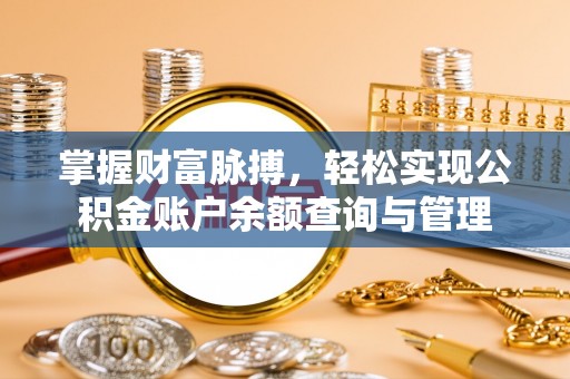 玉龙掌握财富脉搏，轻松实现公积金账户余额查询与管理