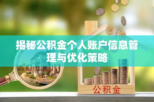 玉龙揭秘公积金个人账户信息管理与优化策略