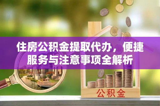 玉龙住房公积金提取代办，便捷服务与注意事项全解析